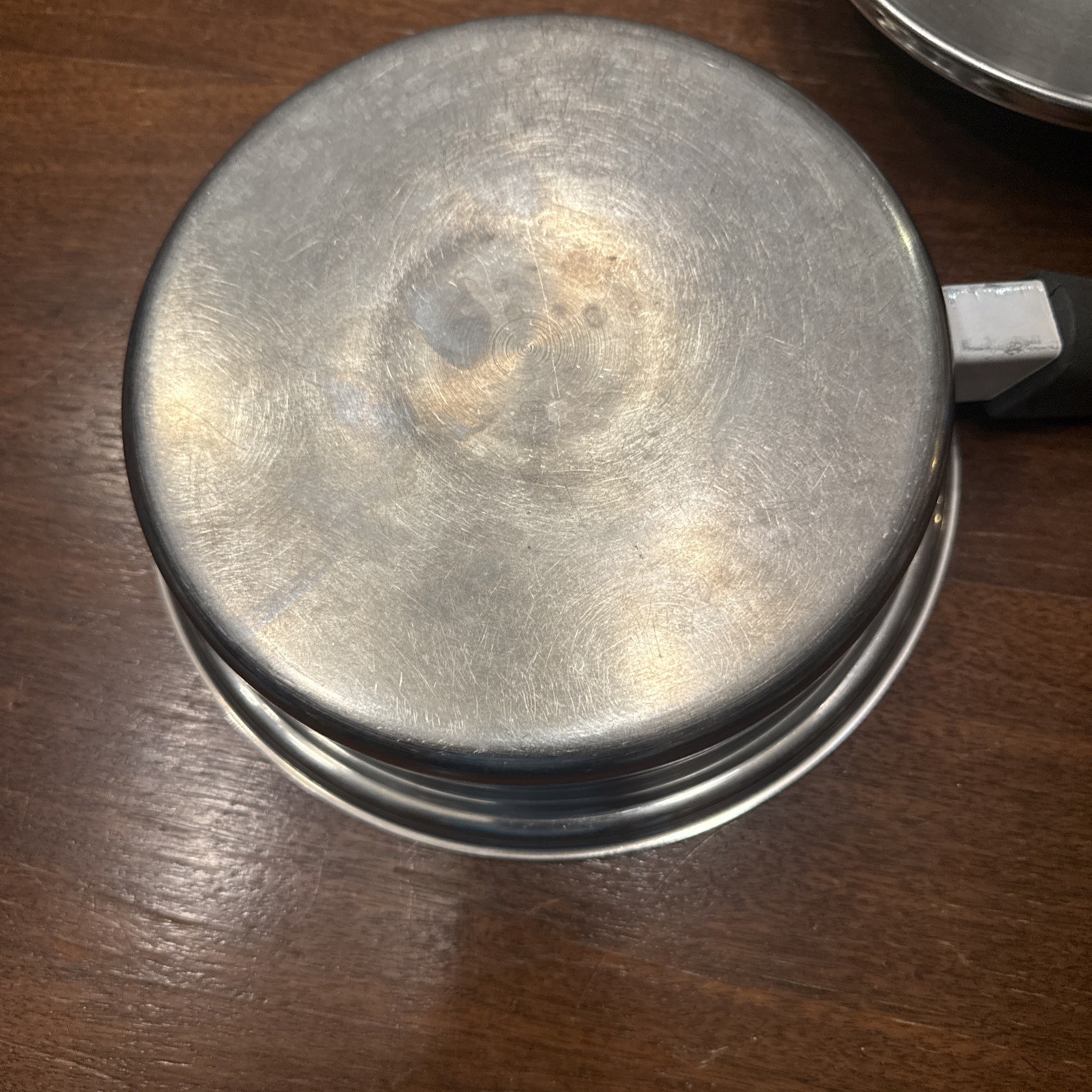 Vintage Seal O Matic Thermium Stainless Steel Pots USA 3 PC Set