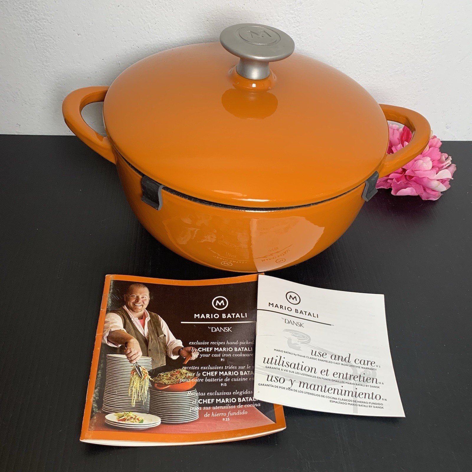 Mario Batali Dansk – Enameled Cast Iron Dutch Oven – Orange