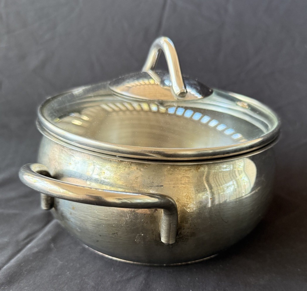 Korkmaz for Induction Cooktops. 16cm. 18/10 CR Ni Stainless Steel Pot w/ Lid
