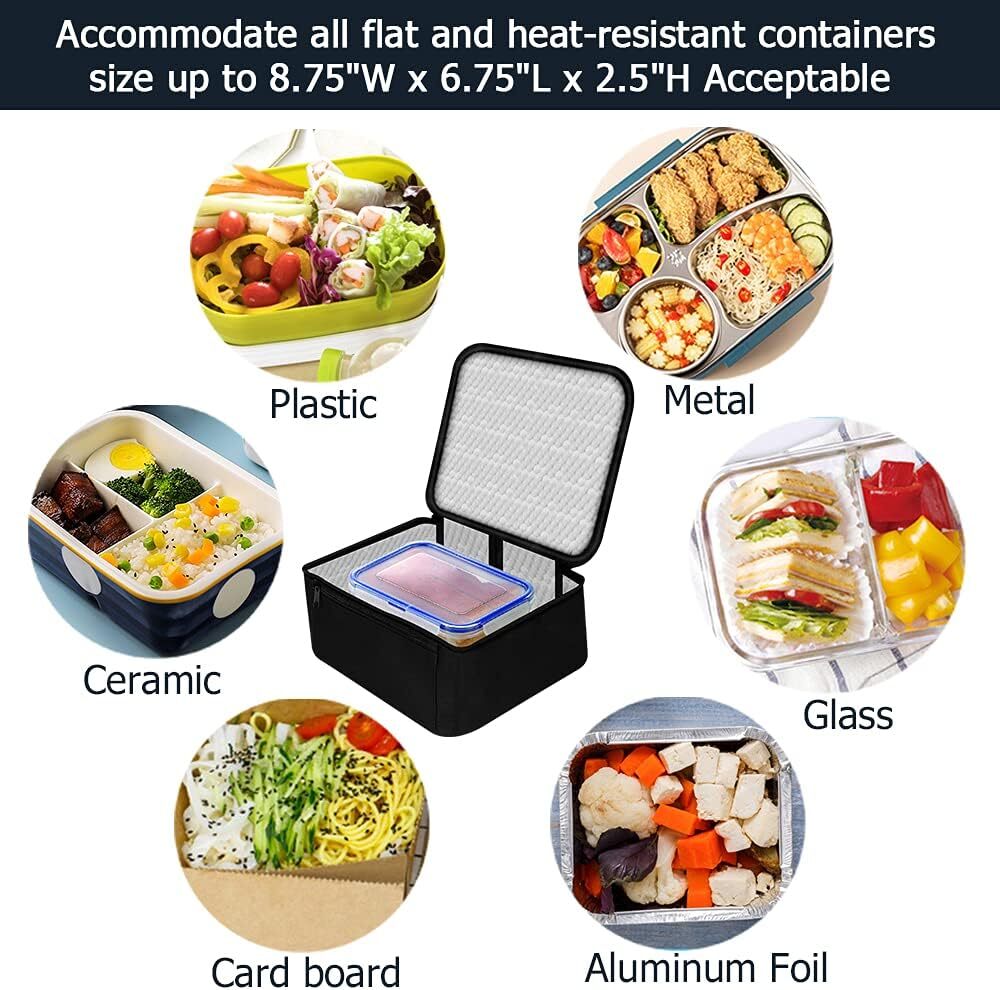 Portable Electric Heating Lunch Box Food Warmer Heater 110v Container US Home