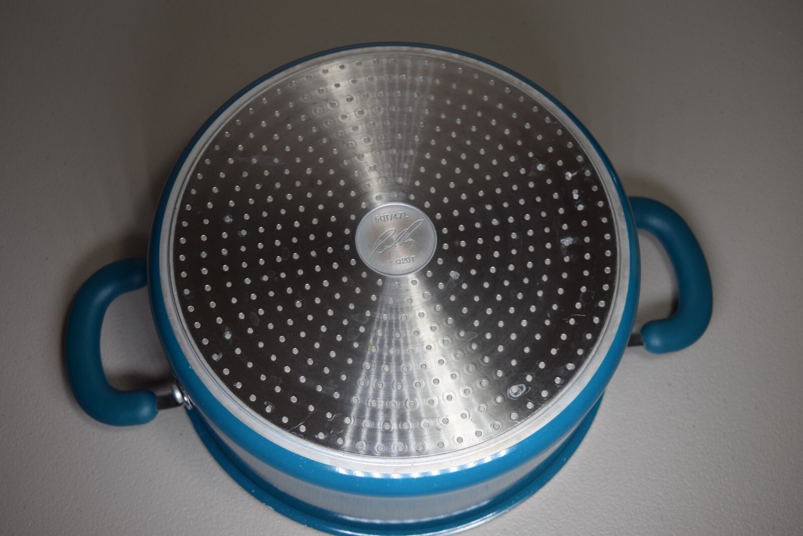 Rachael Ray Dutch Oven 5 QT / 4.7 L Q20T Blue Shimmer With Glass Lid