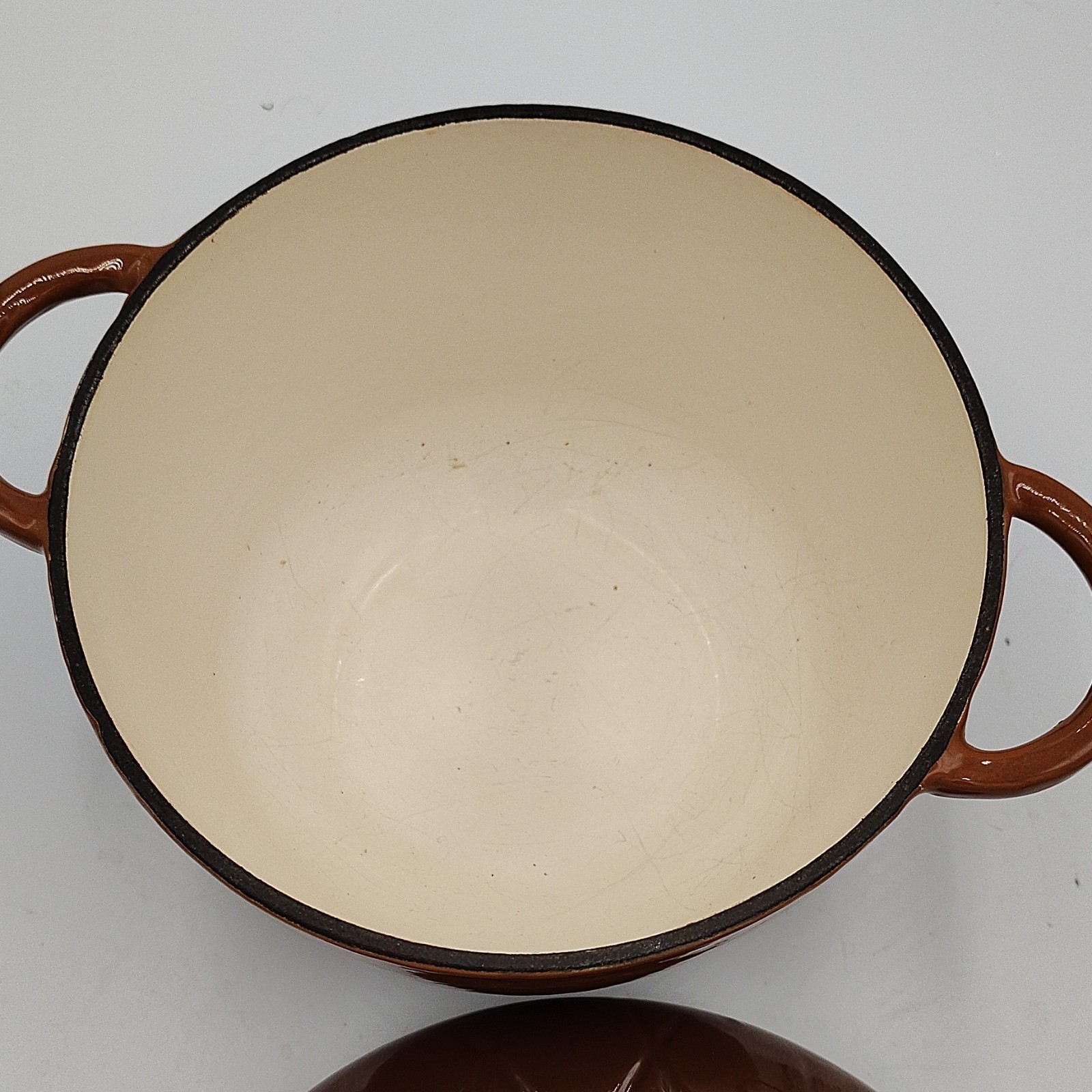Le Creuset Enameled Cast Iron Round Casserole w/ Lid, Brown 18 Capacity