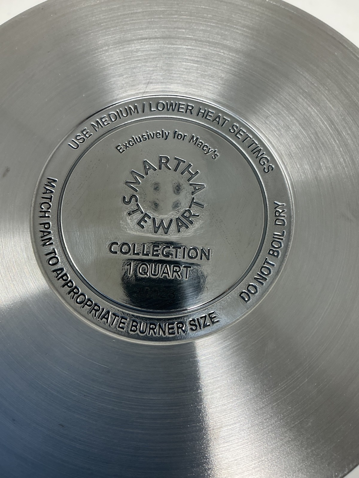 Martha Stewart Collection “Must-Have” Quart Stainless Steel Saucepan No Lid New