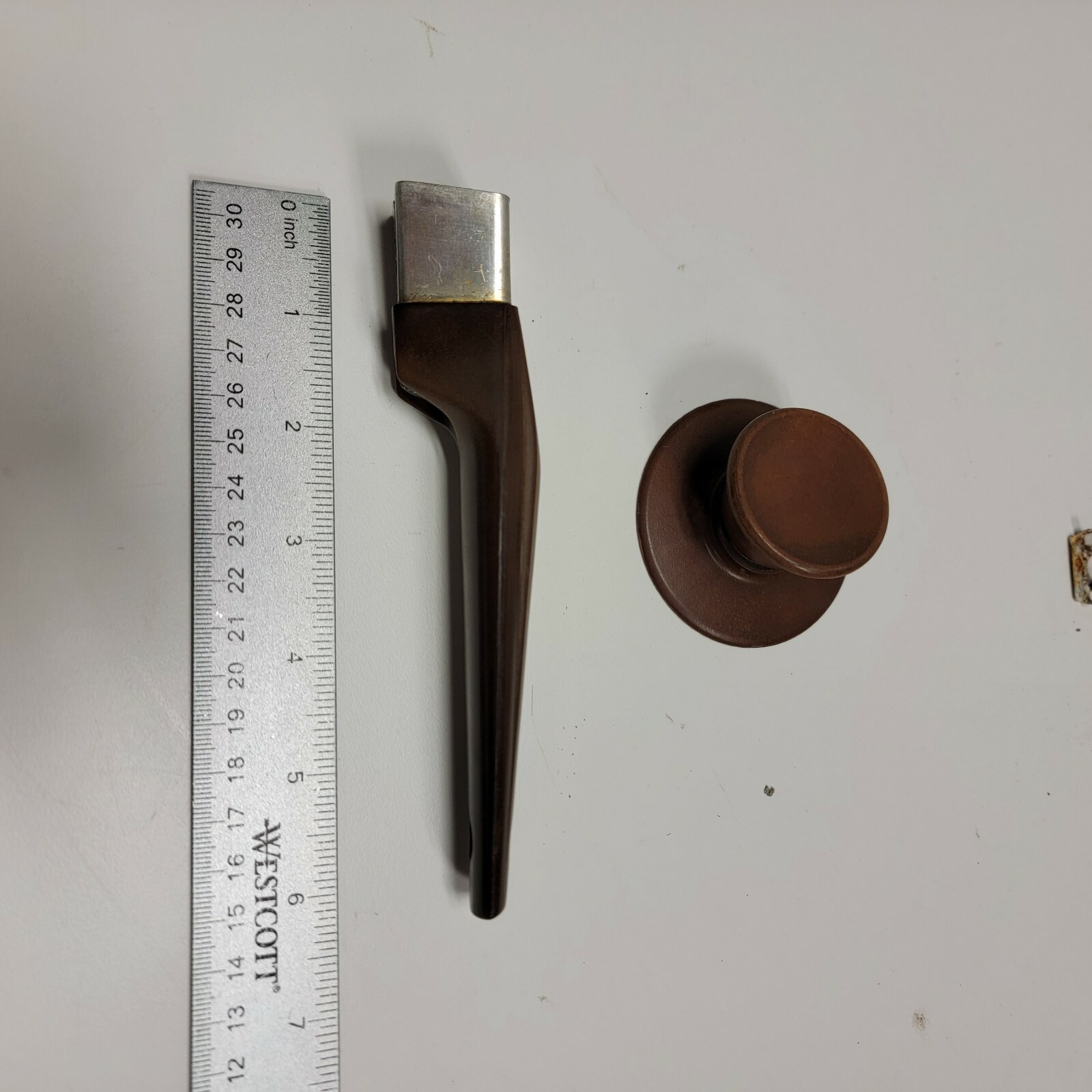 ORIGINAL Brown Handle & Lid Knob for Vintage Aluminum Beige Mirro Pot/Pan