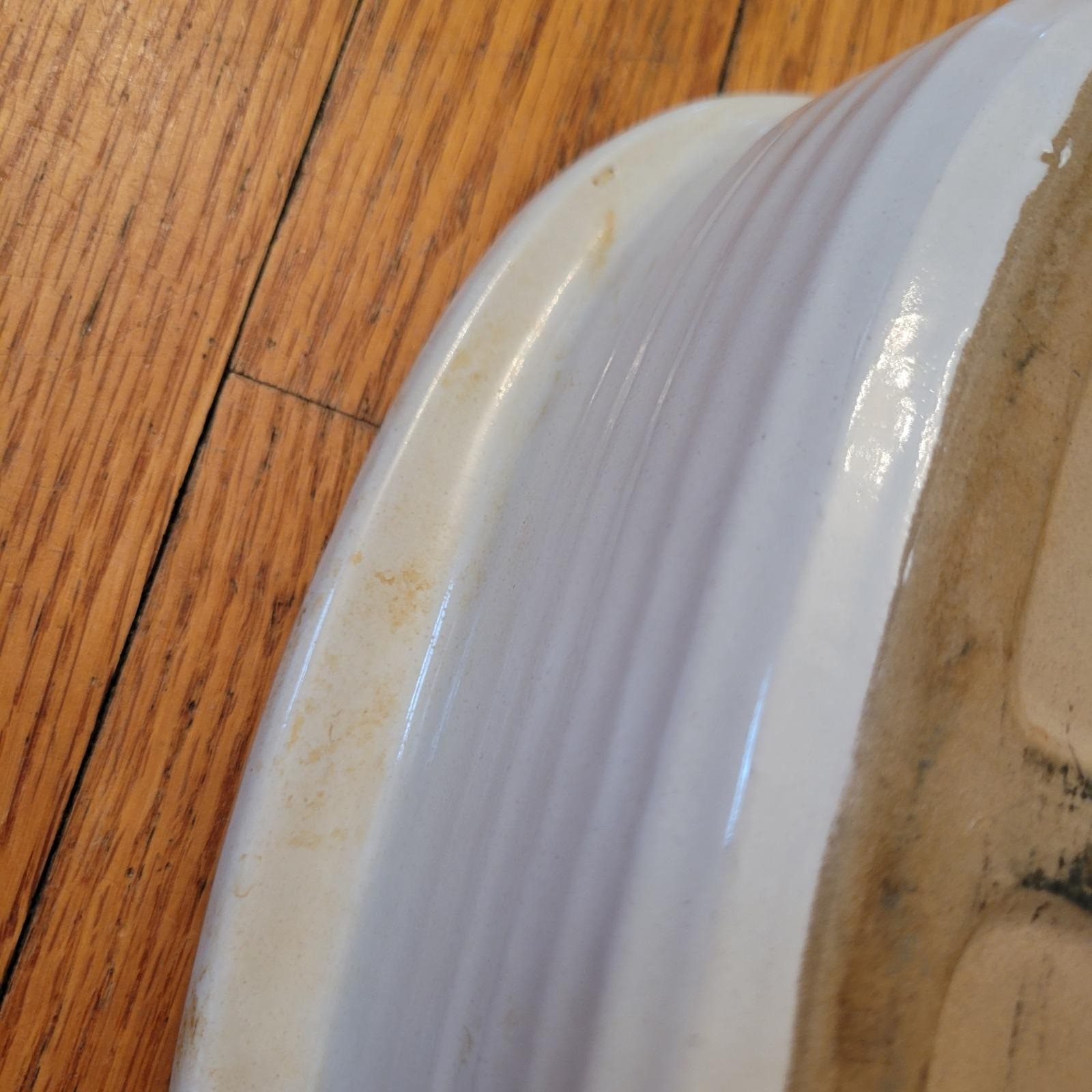 Pampered Chef Family Heritage Stoneware 9×13 Baker 1310 USA Pan Vanilla Glazed