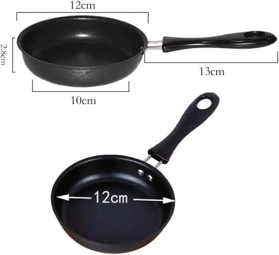 Portable Non-Stick Frying Pan – 4.7 Inch Cast Iron Egg Skillet for Quick Meals