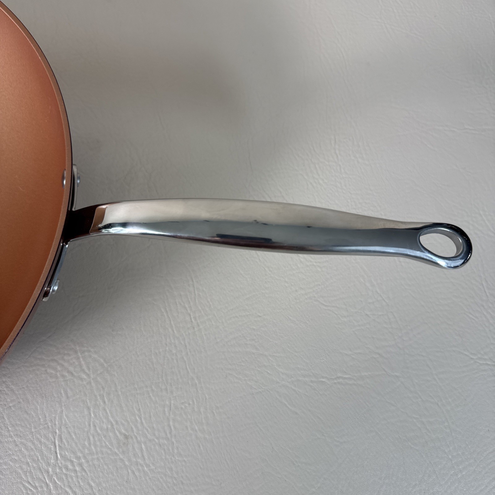 Simply Ming Copper Wok Large 13 In Non-Stick Pan With Glass Lid