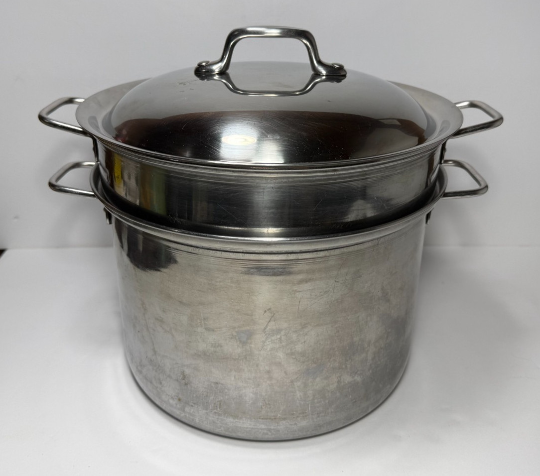 Stainless Steel 6 Qt Stock Pot w/ Strainer and Lid 10″ Diameter