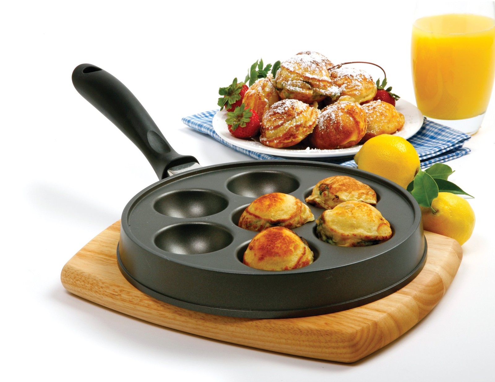 Norpro Nonstick Stuffed Pancake Pan, Munk/Aebleskiver/Ebelskiver 16.5″ x 9″ x