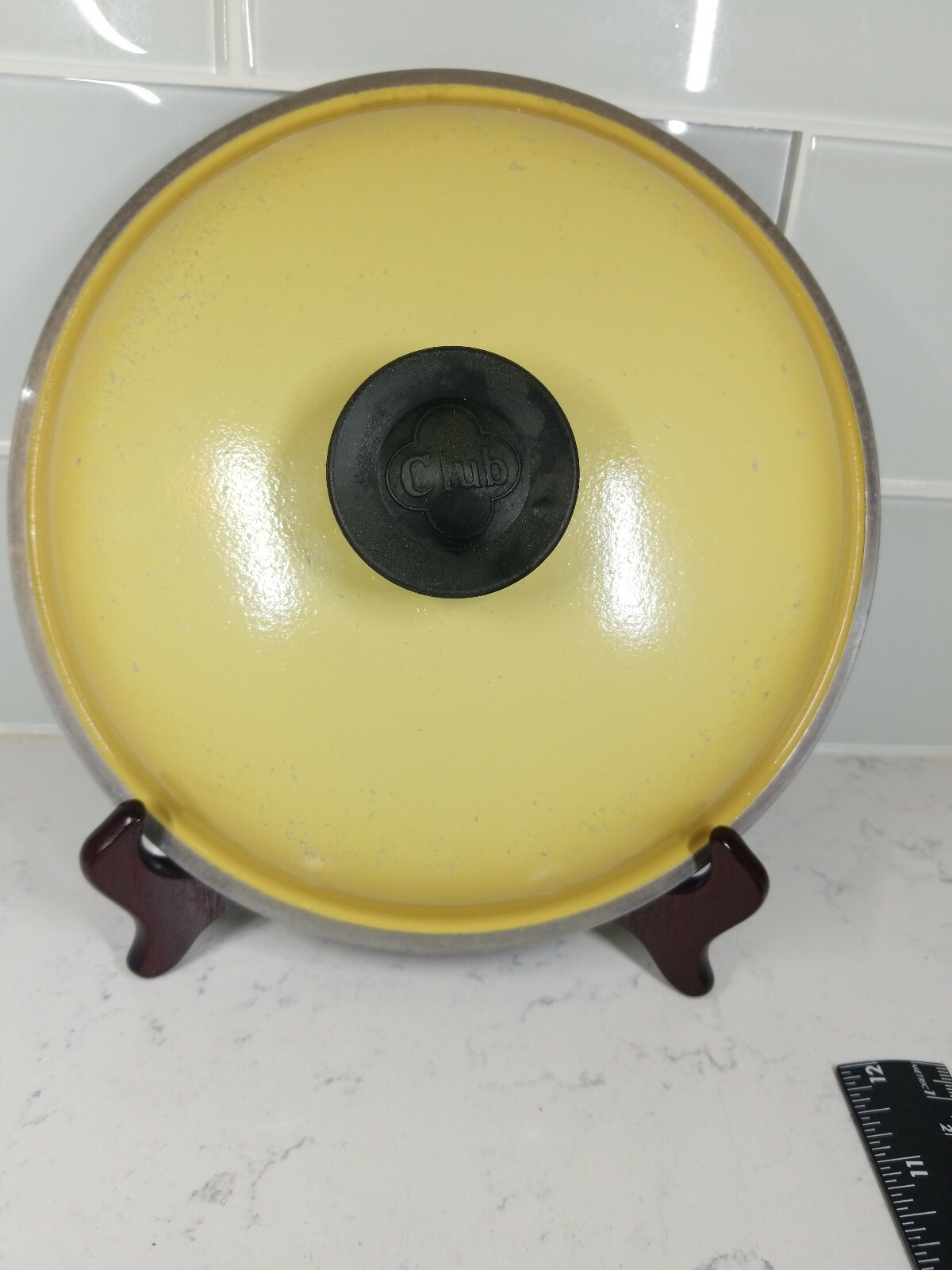 Club Yellow Harvest Gold Replacement saucePot Pan Skillet Lid 8 3/4″ Round