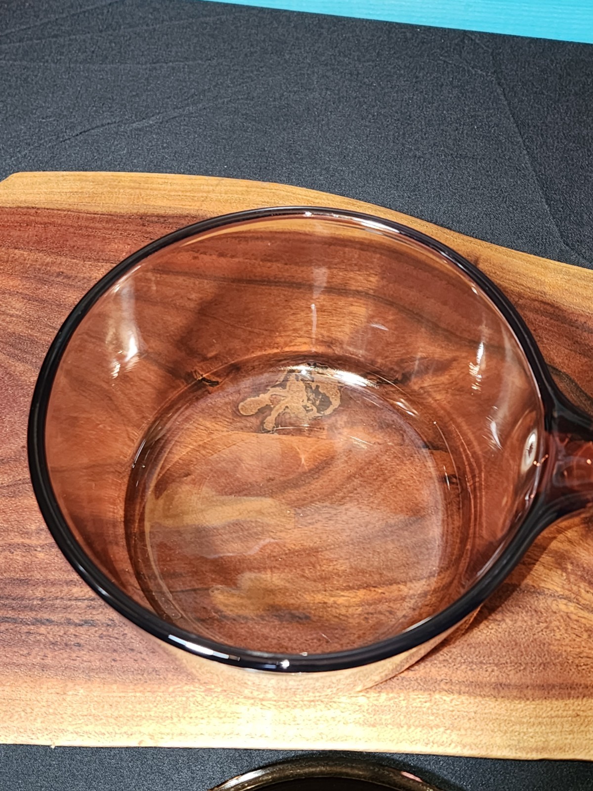 1970’s Visions Corning 1 Liter Saucepan V-1-B With Pyrex Lid P-8-1C Amber France