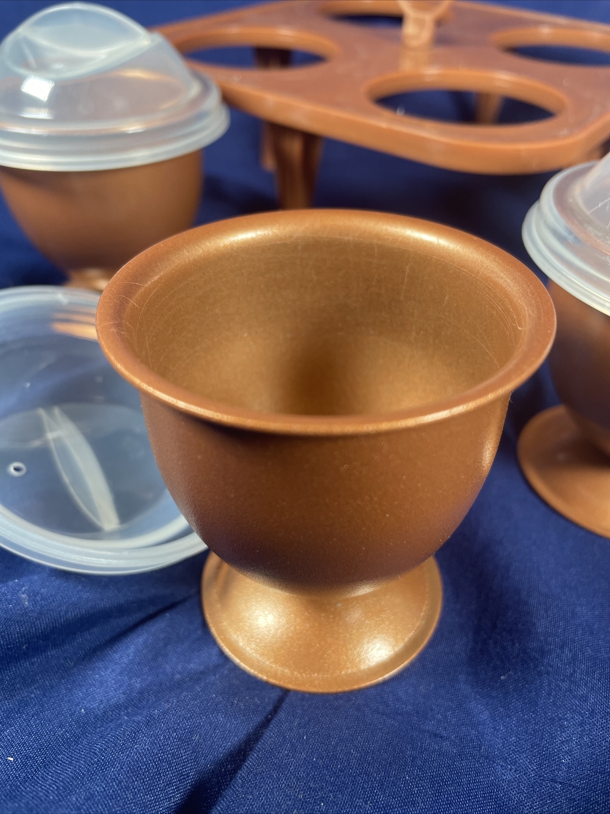 Copper Chef Copper Eggs XL Egg Makers w/Egg Caddy Egg Cups