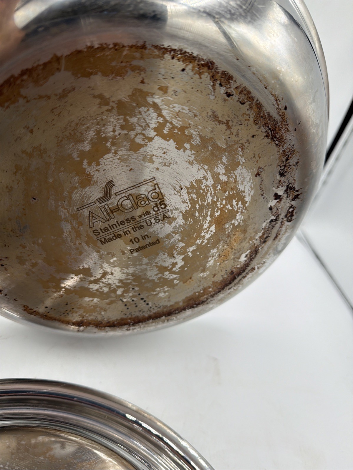 Rare All-Clad Stainless Steel 10” D5 Saute Pan Skillet with Poached Egg Insert