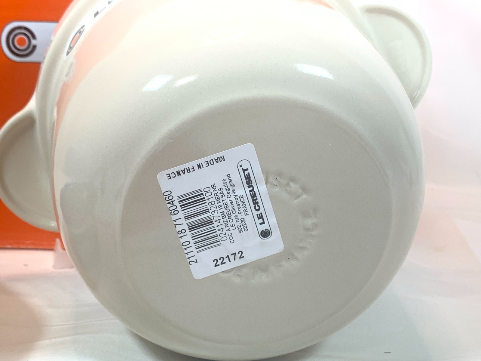 Le Creuset Cocotte Every Rice Pot 18cm 2.25qt Meringue Enamel Cast Iron