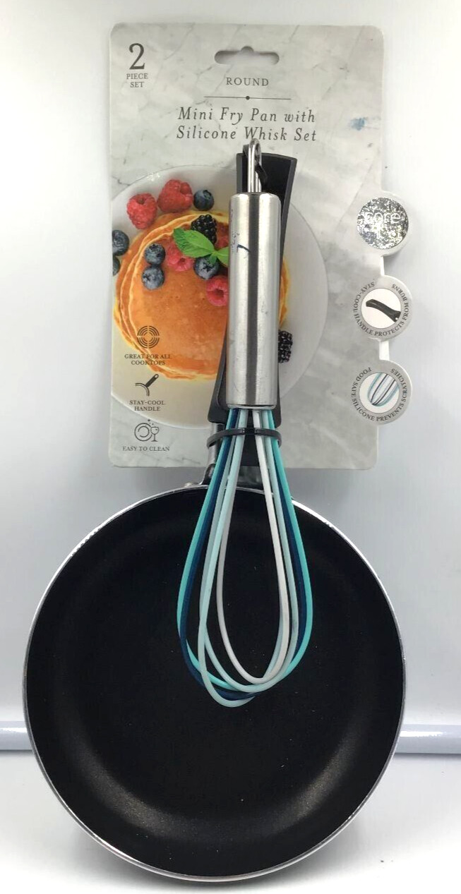 2022 New Core Mini Fry Pan Set 2 Piece Set with Silicone Whisk Set
