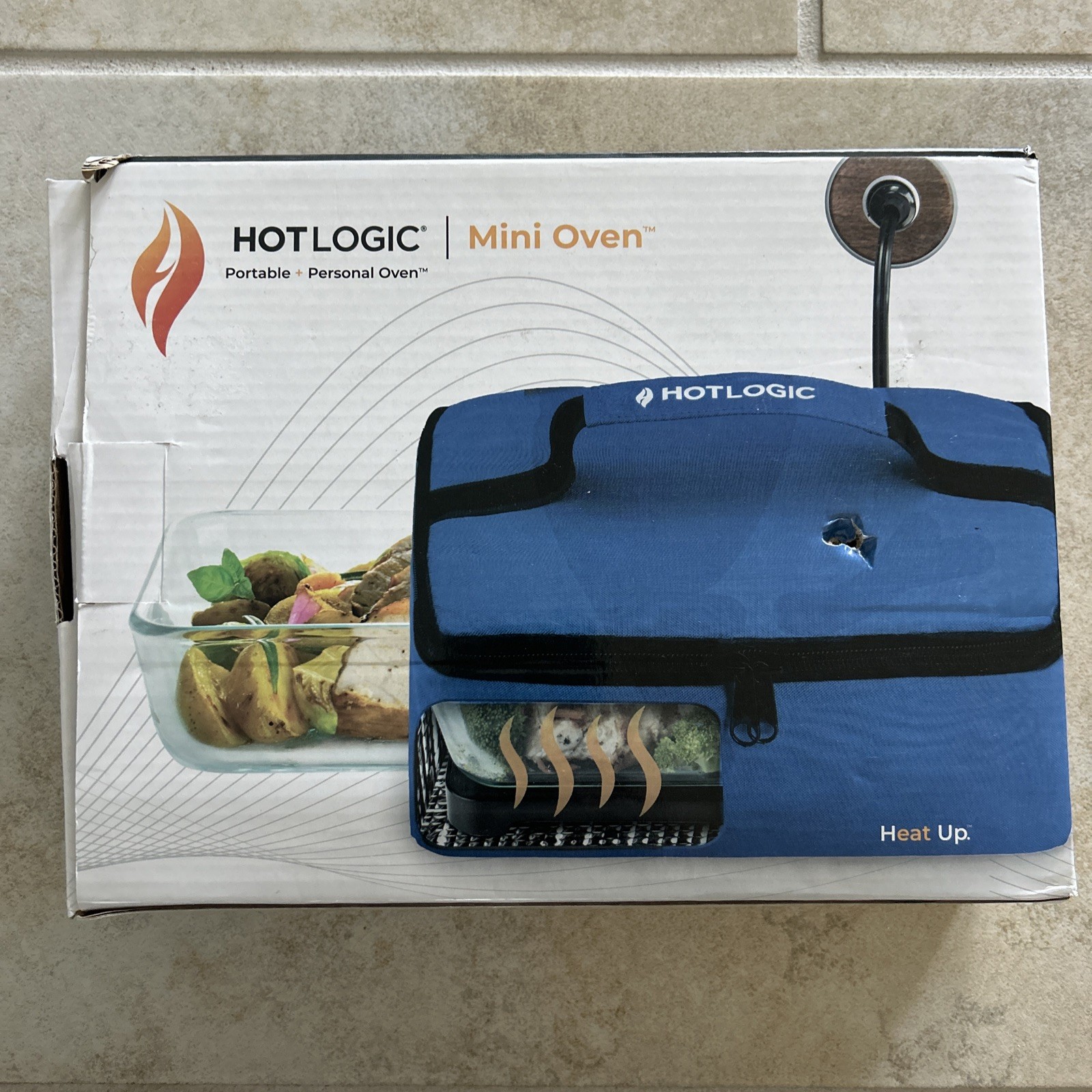 Hot Logic Mini Personal Portable Oven 12-Volt (Brand New) Blue Sealed – 45W