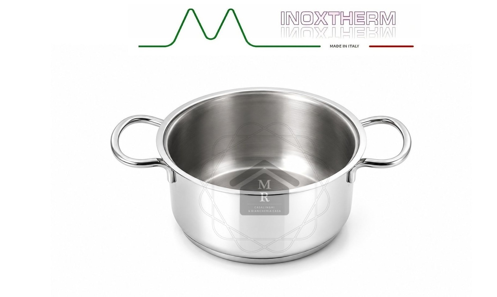 18/10 Stainless Steel Casserole Inoxtherm – Induction Bottom – Workshops Prandelli