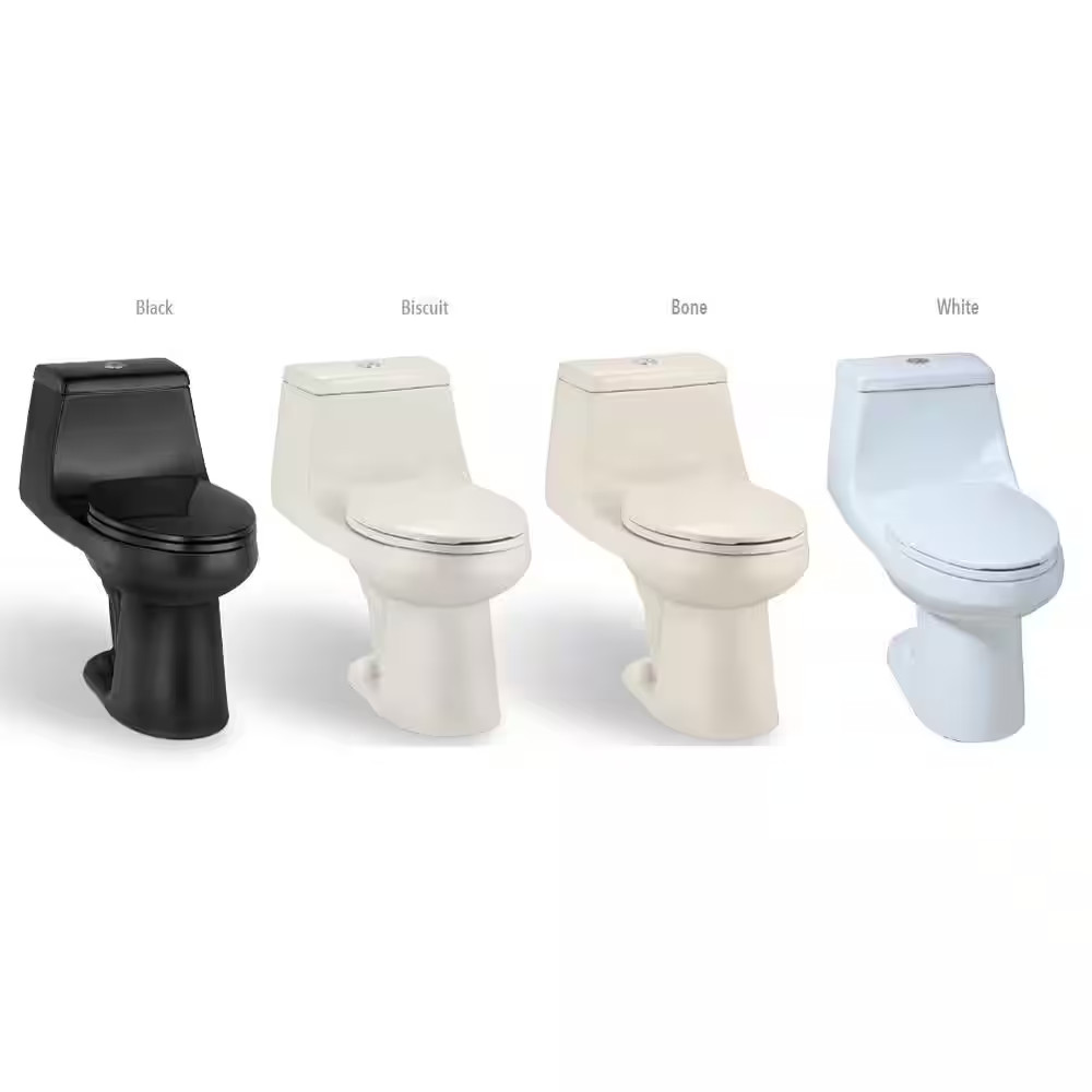 Mcclure 12 Inch Rough in One-Piece 1.1 GPF/1.6 GPF Dual Flush Elongated Toilet i