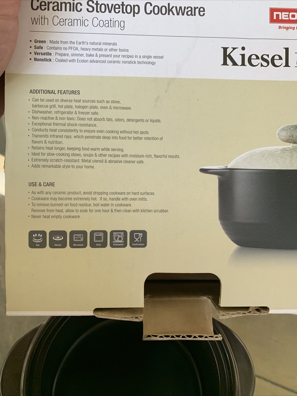 NEOFLAM Kiesel 7″ 16cm Mini Petit Pot for Stovetops Gas & Electric~Made in Korea
