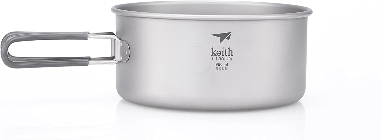 Keith Titanium Ti6016 2-Piece Pot and Pan Cook Set – 1.55 L