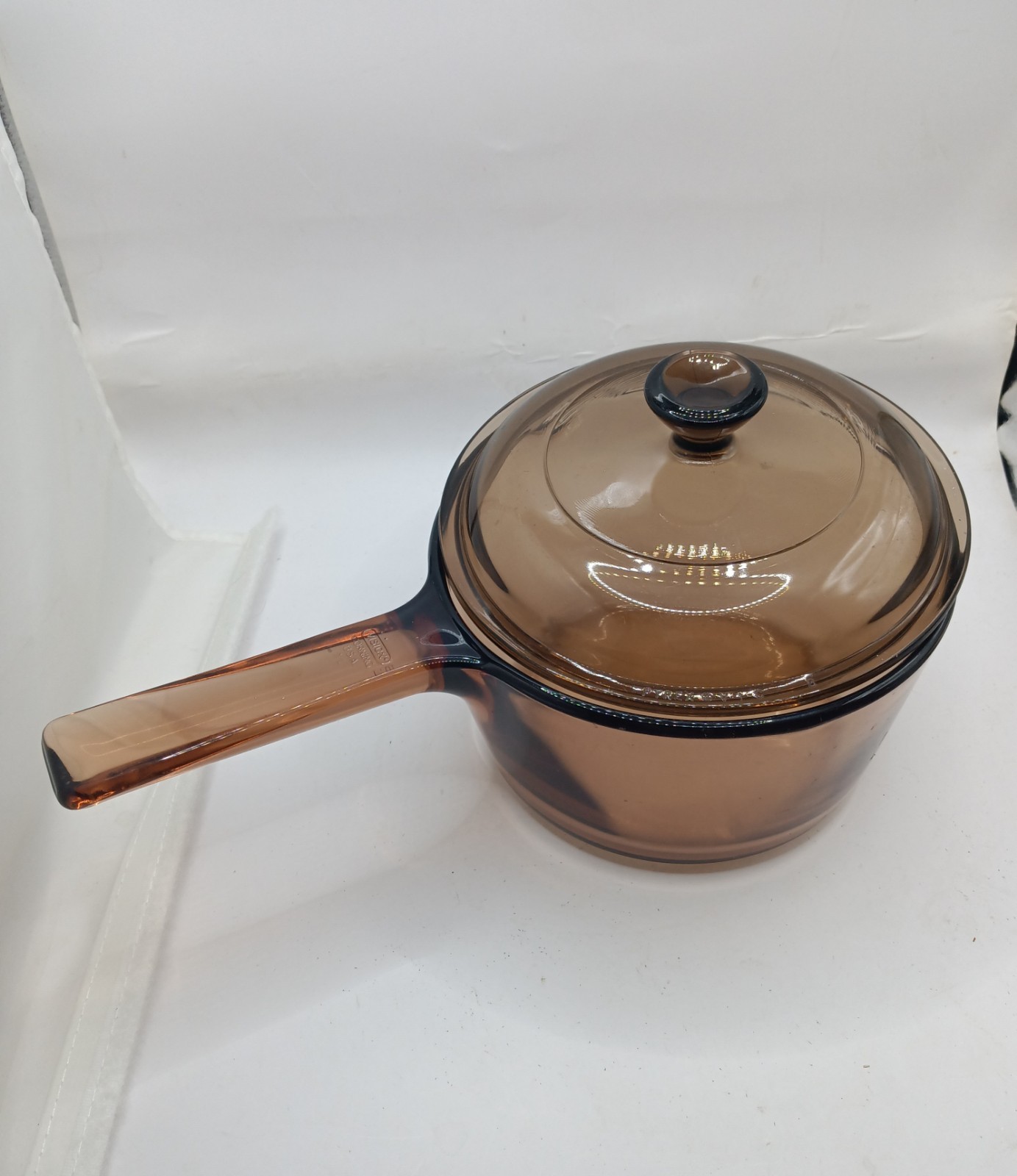 Visions By CorningWare Amber 1 Qt Saucepan With Lid V-1-C