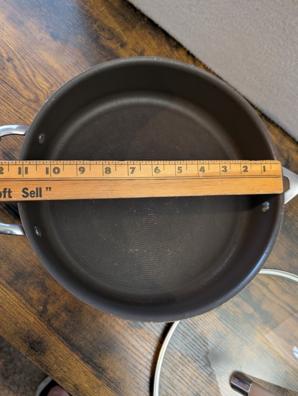 Circulon Premier Professional 5qt/4.7L 3” Tall Frying Pan & Glass Lid 2 Handles