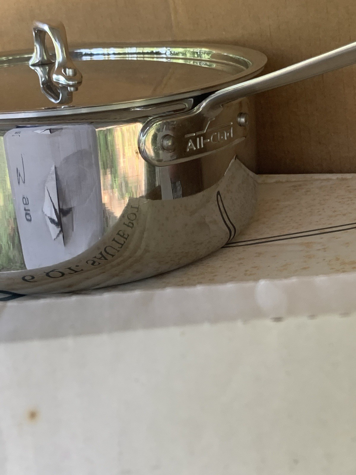 ALL CLAD 6 qt Sauté Pot Orig. Packaging Never Used. Wonderful