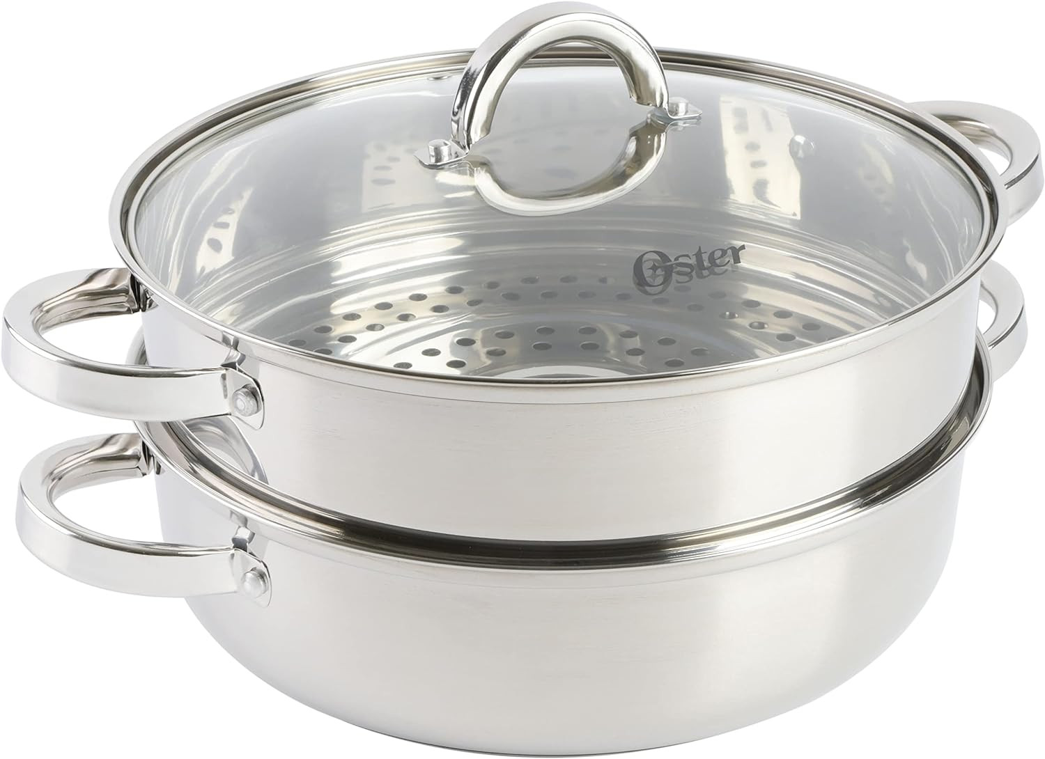 Sartén de acero inoxidable Sangerfield 11″, con vaporera y tapa