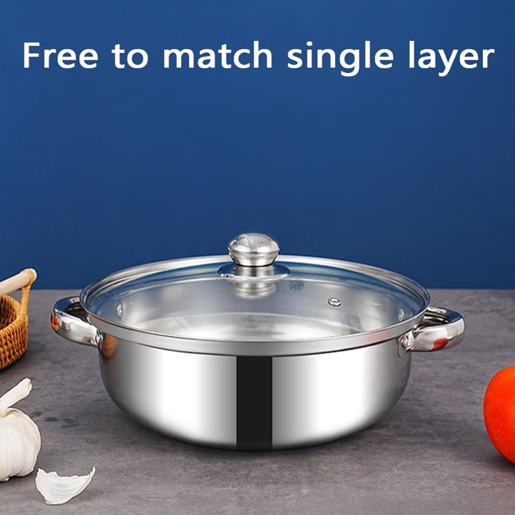 Steamer Pot for Cooking 3.0-Quart Steam Pot with Lid 2-tier Multipurpose Stai…