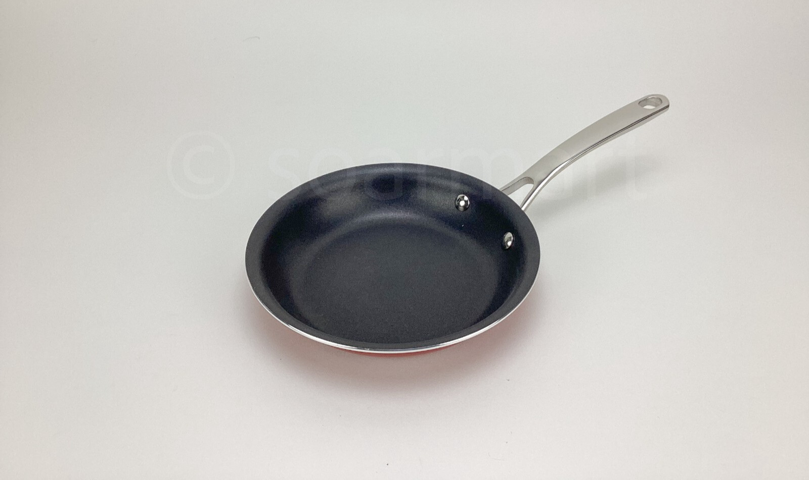 Martha Stewart 8″ Inches Hard-Enameled Aluminum Nonstick Fry Pan Red
