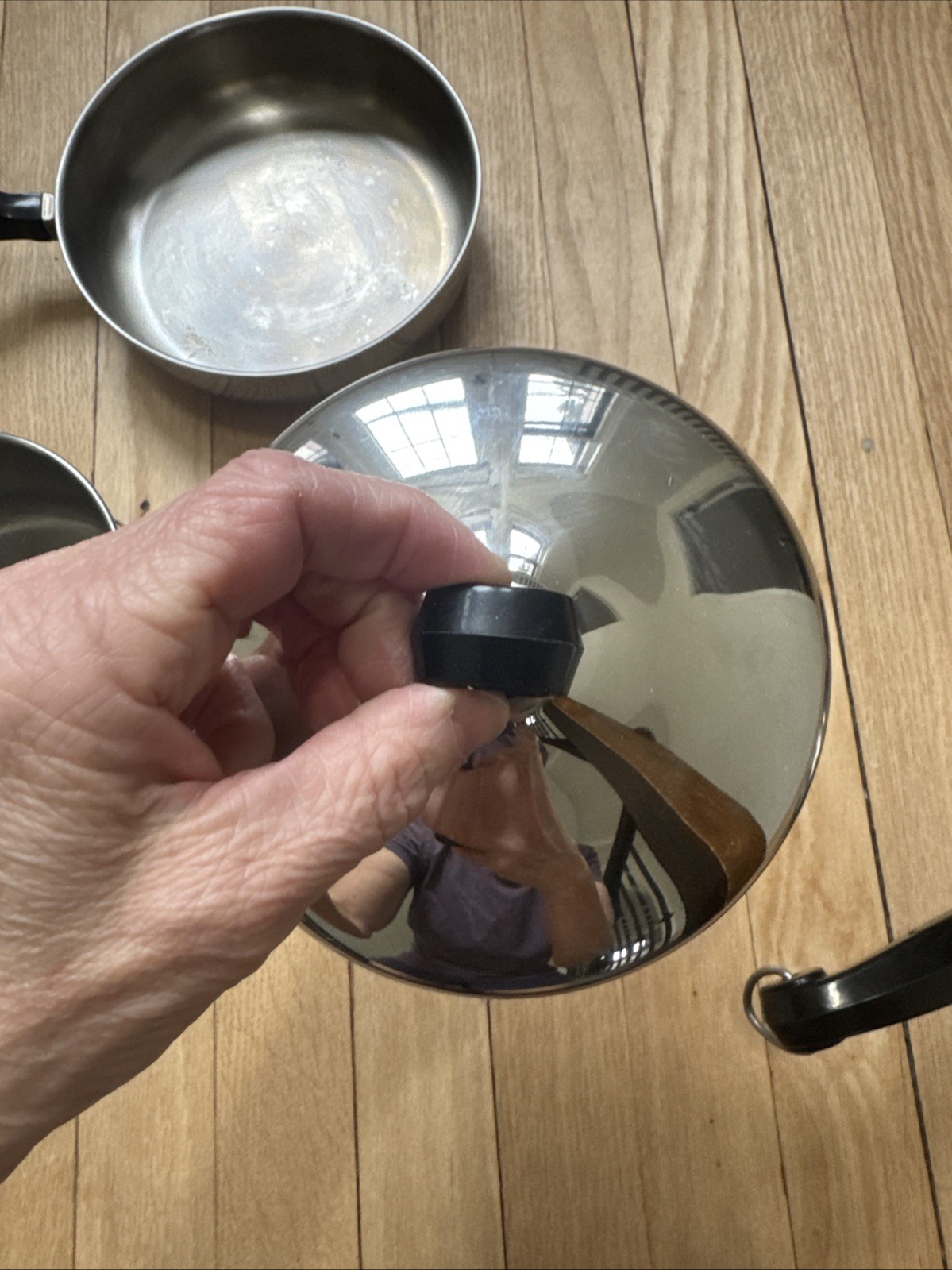Faberware Aluminum Clad Stainless 8” 10” cooking pan skillet 1 qt Pot Lid Lot