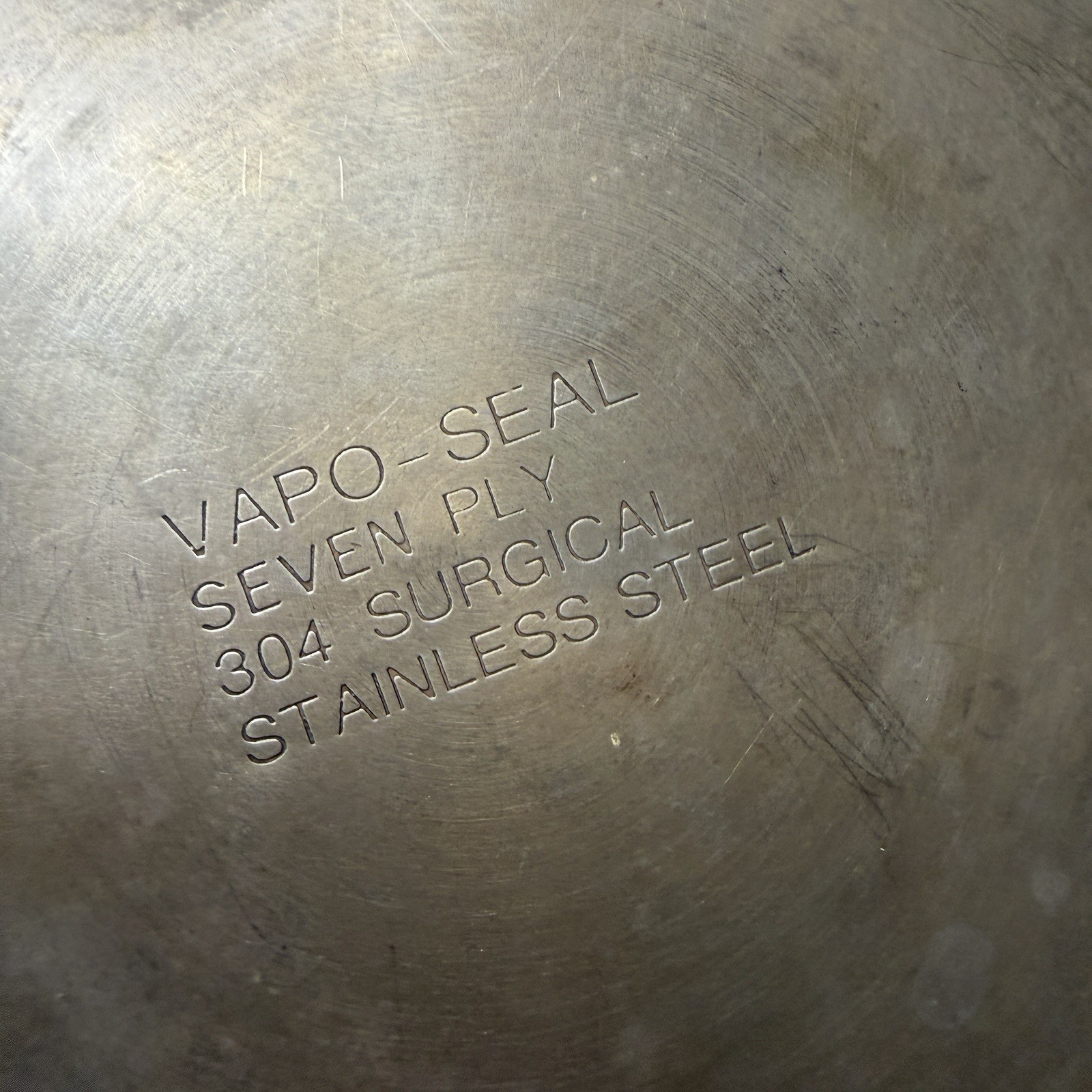 VAPO SEAL Sauce Pan 9” w Steamer Basket & Lid 7 Ply Surgical Stainless Steel