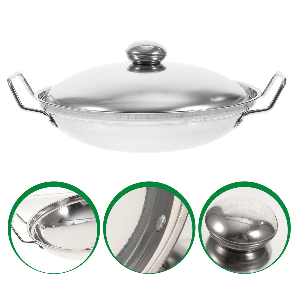 Chinese Cooking Wok Shabu Pot With Lid Japanese Cooking Pot Non Stick Pan