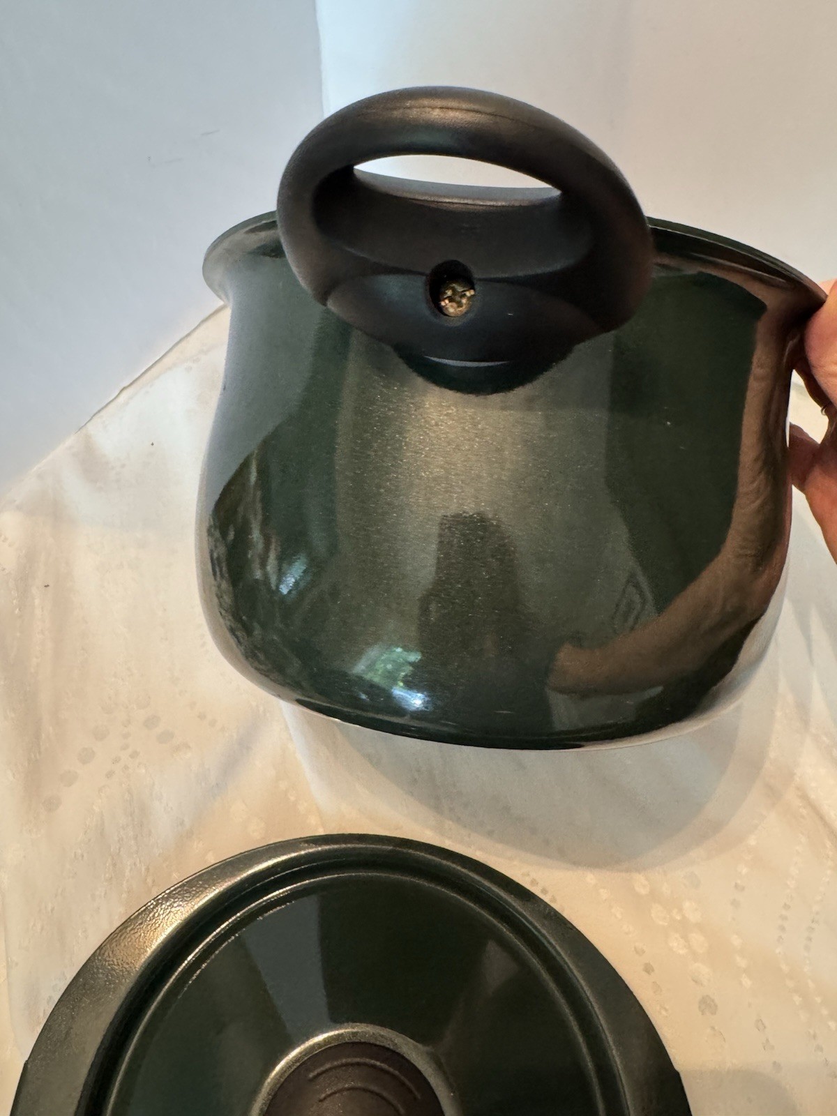 Bialetti 5.5 Qt Pasta Pot Straining Lid Italian Made Nonstick Green