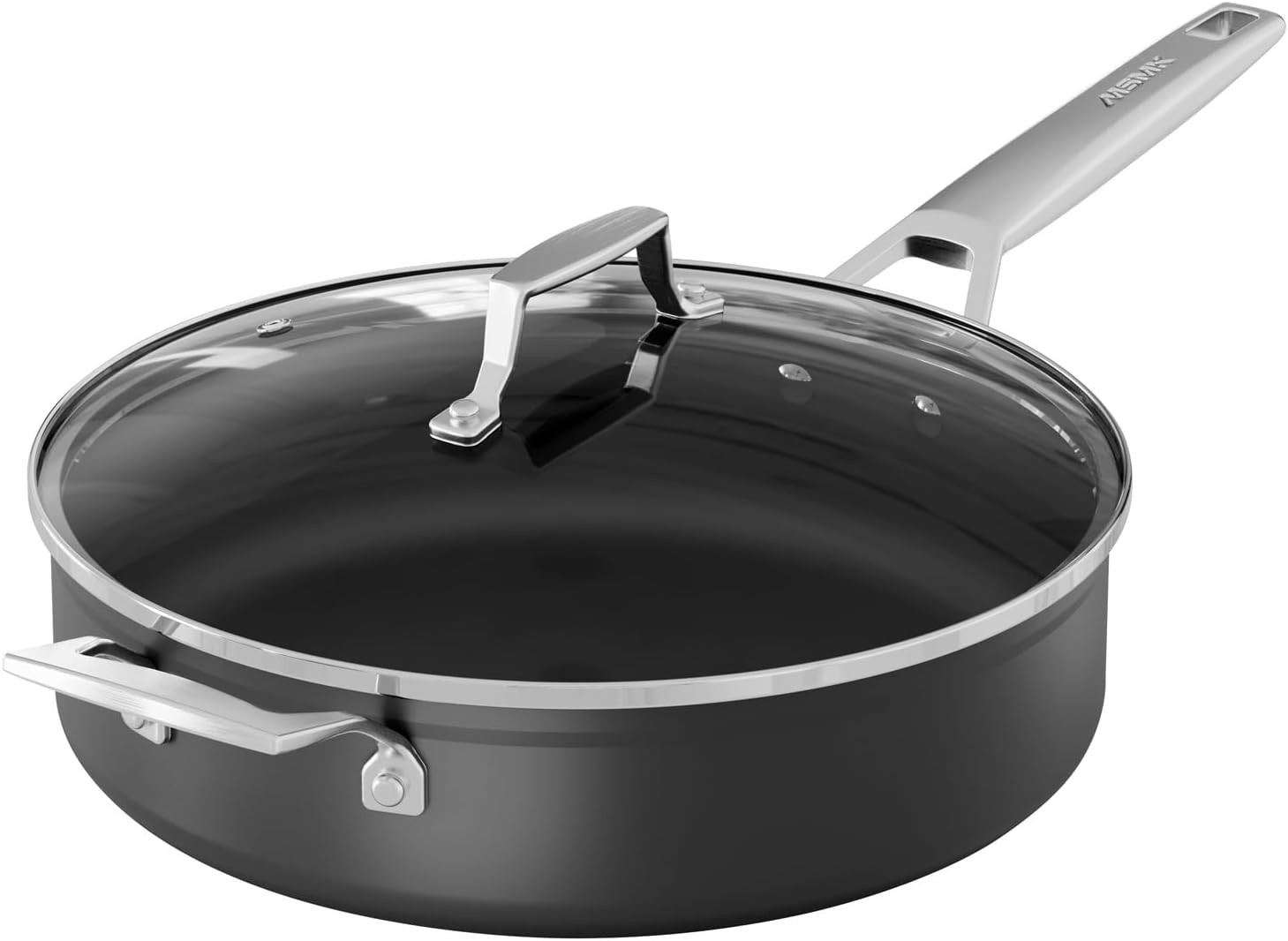 Nonstick Deep Frying Pan, 4.5 Quart Saute Pan with lid, 11 inch, Stay-Cool