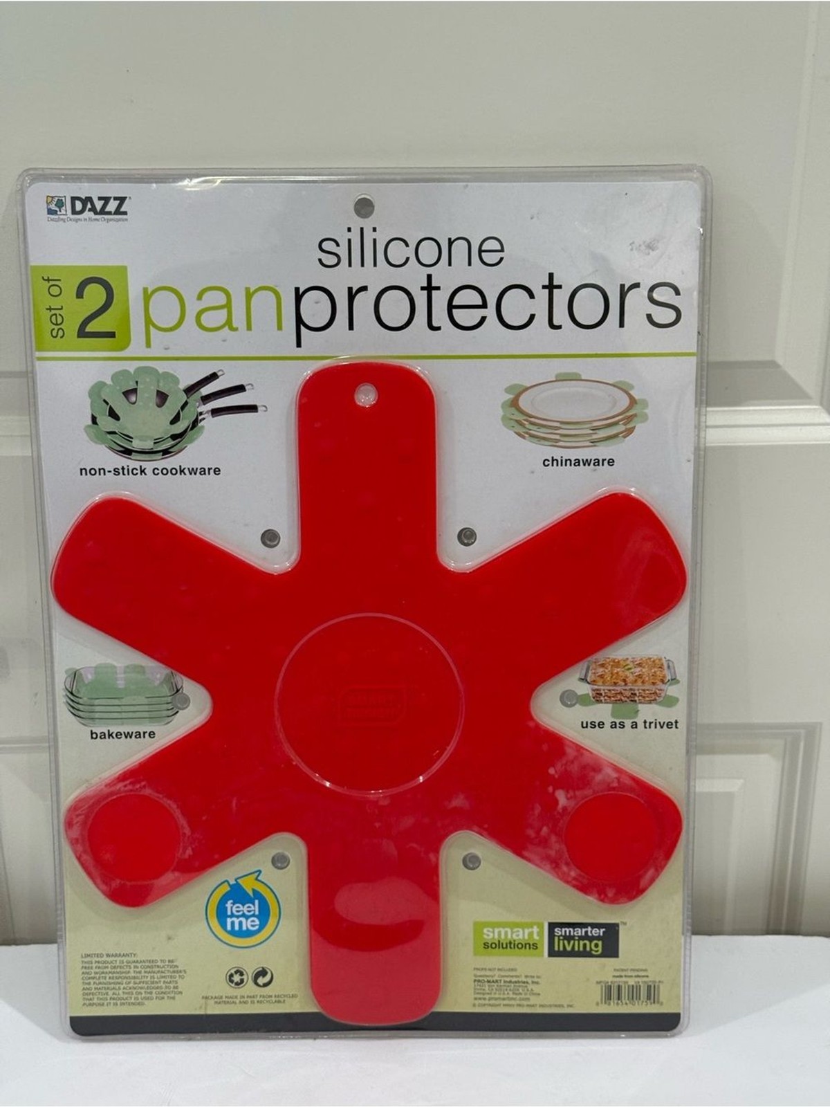 NEW DAZZ Red Silicone Pan Protectors – ( Set of 2)