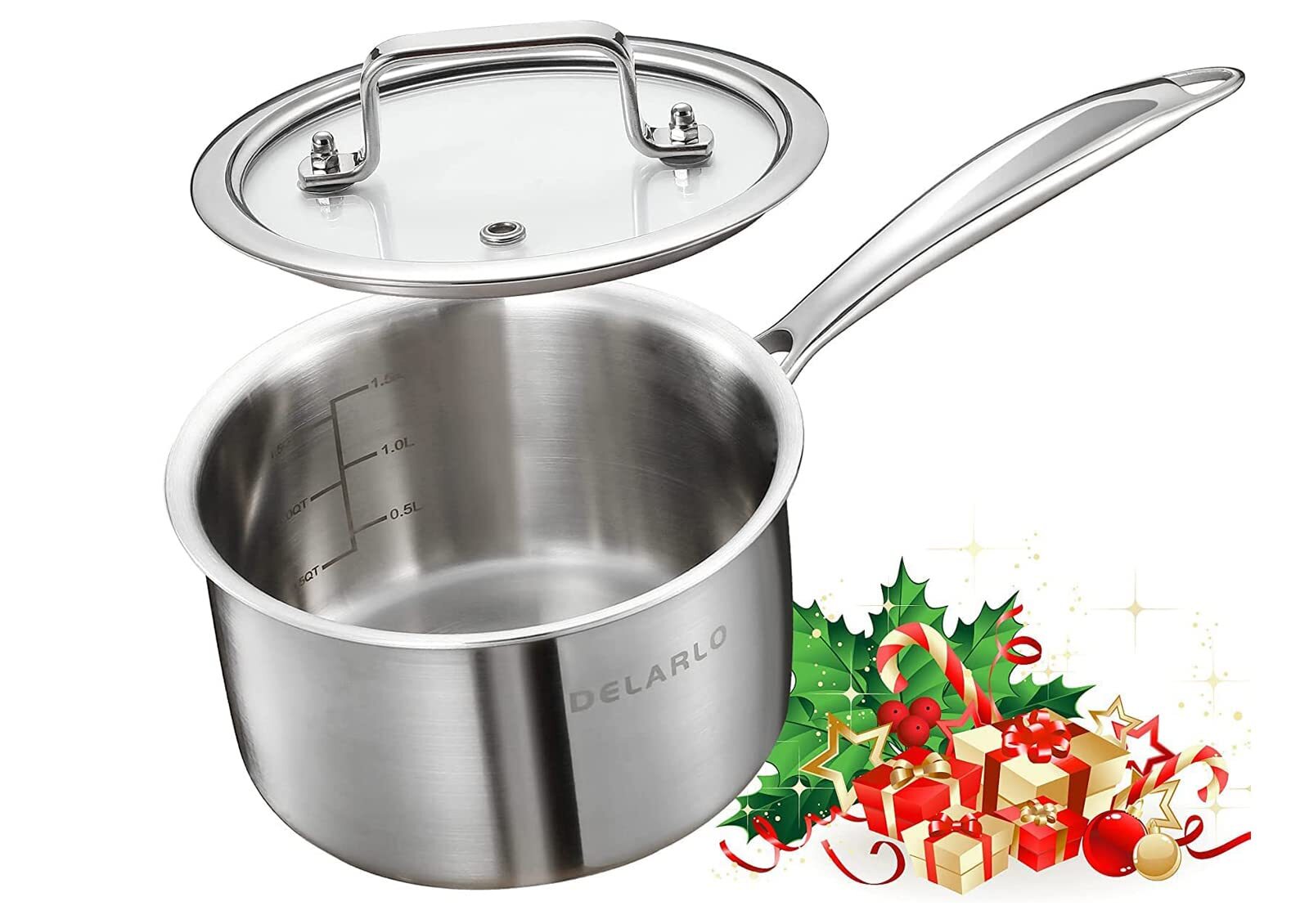 Triply Stainless Steel Sauce Pan Stainless Steel Pot 2 Qt All Stove Compatible 6