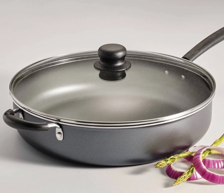 Tramontina 5 Quart 4.7L Non-Stick Covered Heat Resistant Jumbo Cooker Tempered