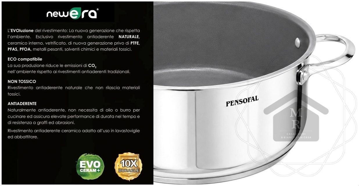Pensofal New Era Ceramic Non-stick Stainless Steel Lid Pan