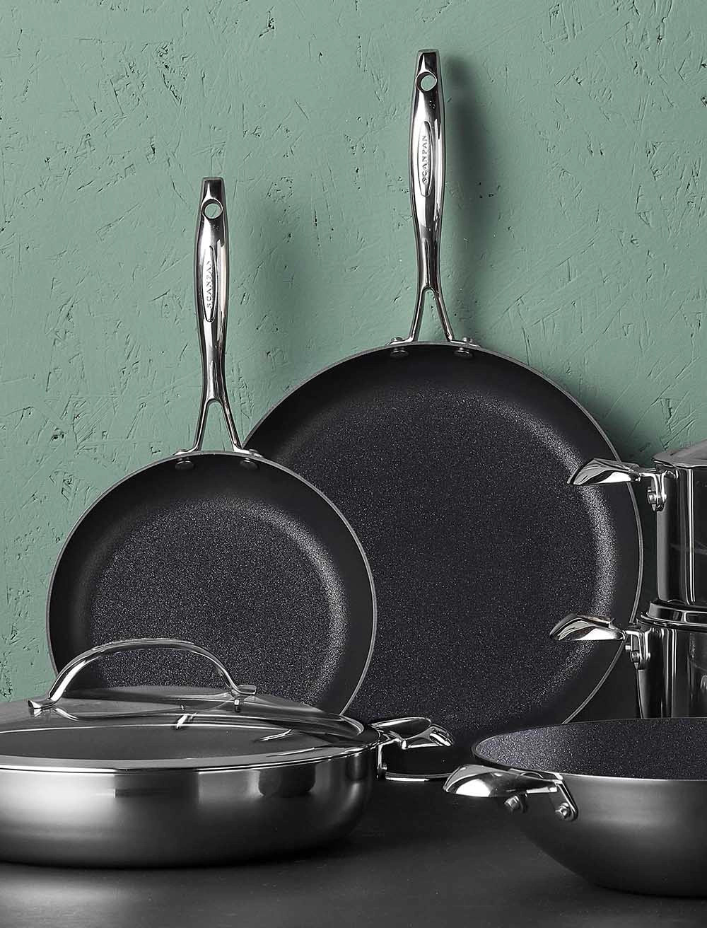 Scanpan HAPTIQ 2-Piece Fry Pan (Frypan) Set – 8″ & 10.25″ (20 cm + 26 cm)