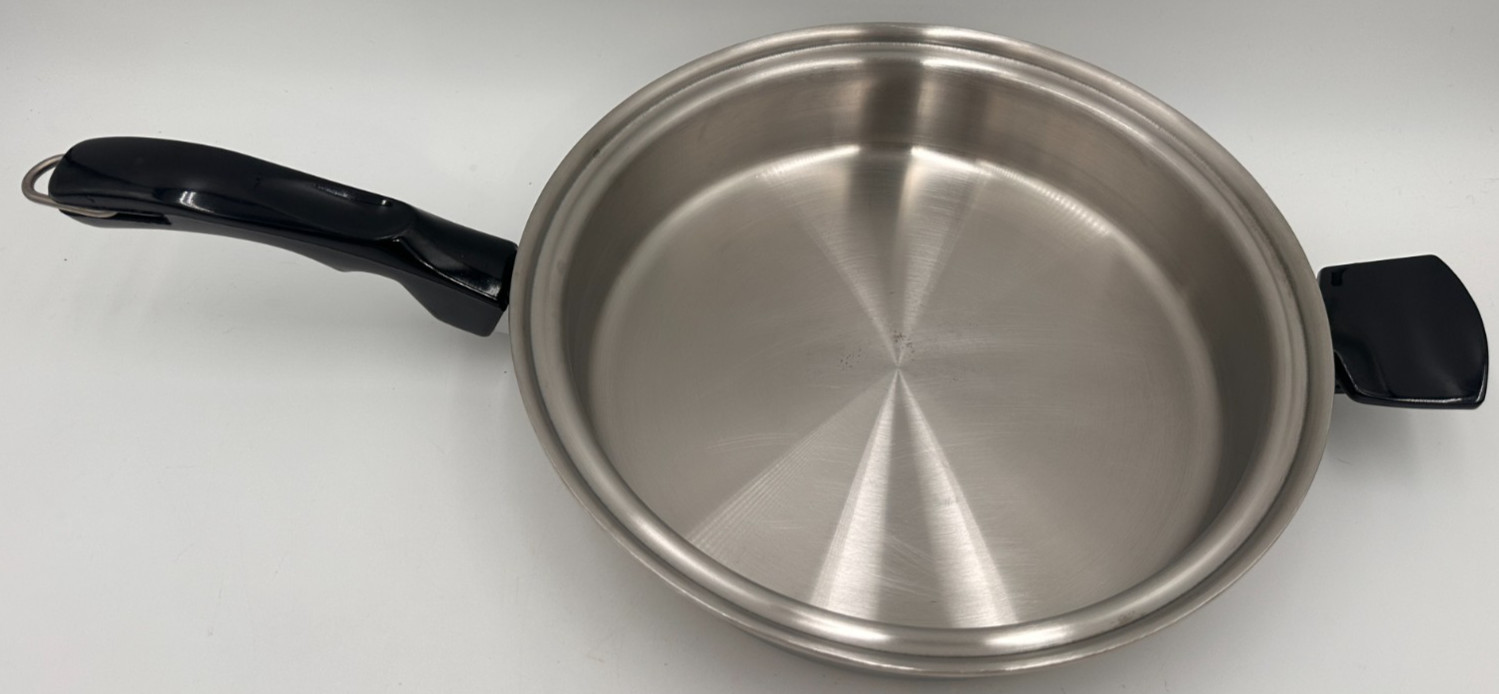 VITAL NUTRITION T304 Stainless 7ply w/Titanium 810″ Skillet Pan Waterless No Lid