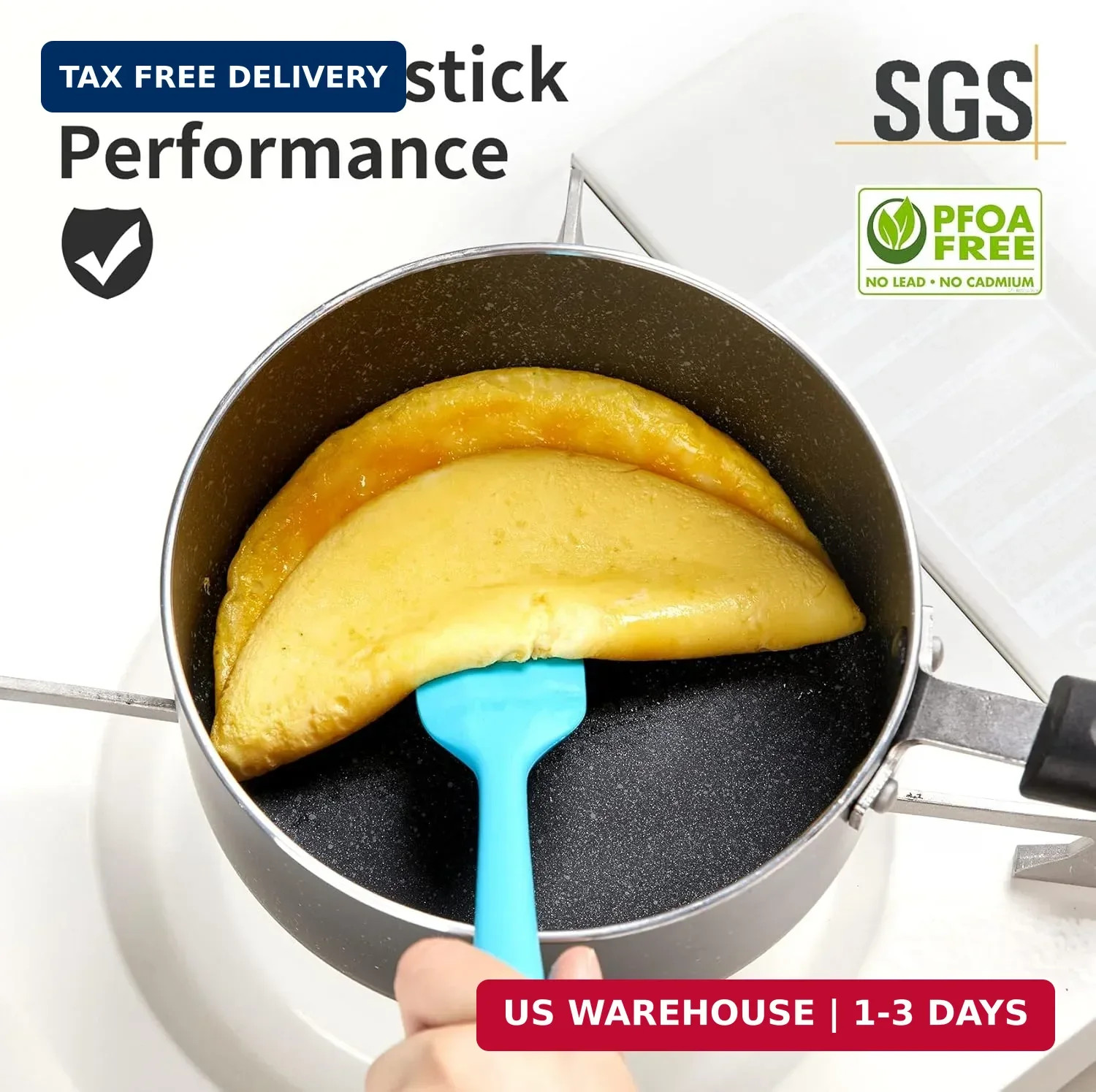 Nonstick Saucepan Set – 1.5 Quart and 2.5Quart,Ultra Non Stick Sauce Pan Small P
