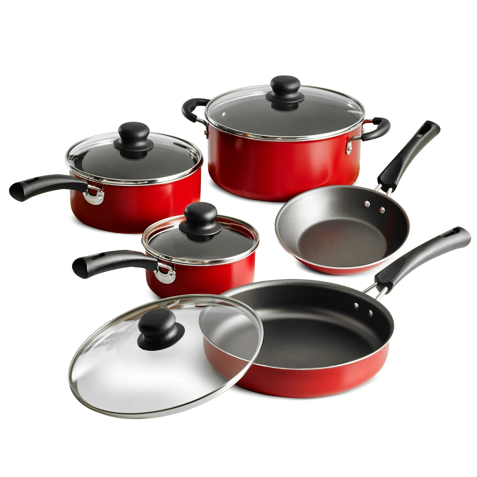 9 Piece Cookware Set Nonstick Pots and Pans Home Kitchen Cooking Non Stick NEW