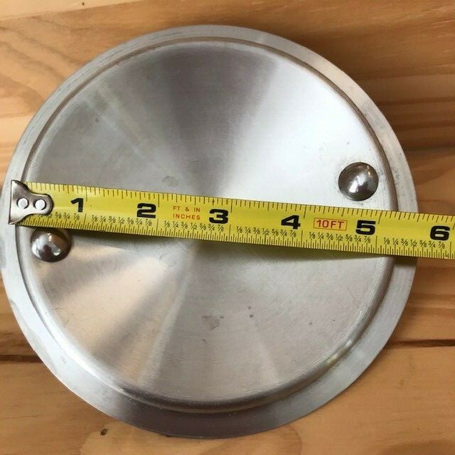 Stainless Steel Lid 6 1/8 Outer Diameter (5 3/8 Inner Diameter) Stay Cool Handle