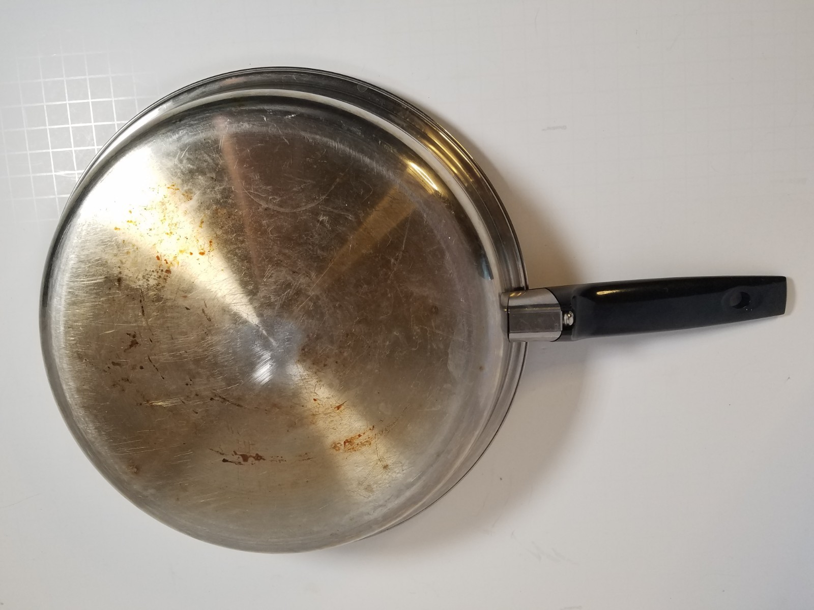Vintage Ekco Criteria Stainless Steel 10-3/4″ Skillet # M7750 USA With LID