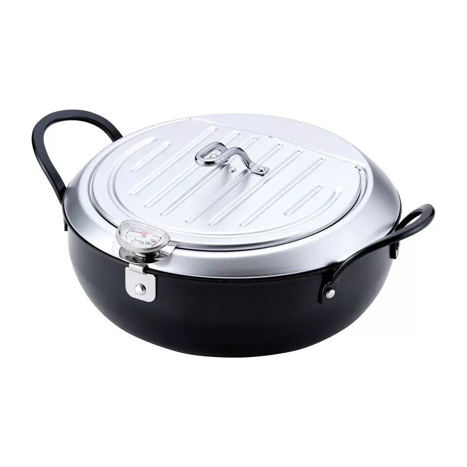 Tempura Pot with Thermometer 24cm WAHEI FREIZ TM-9090 Ships from US