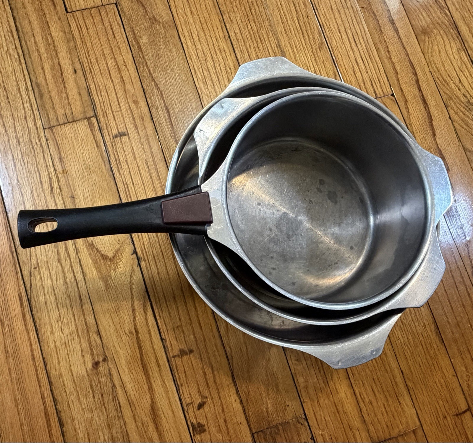 Triplinox Set 3 Pans France 18/10 Stainless Steel Cookware W/Detachable Handle