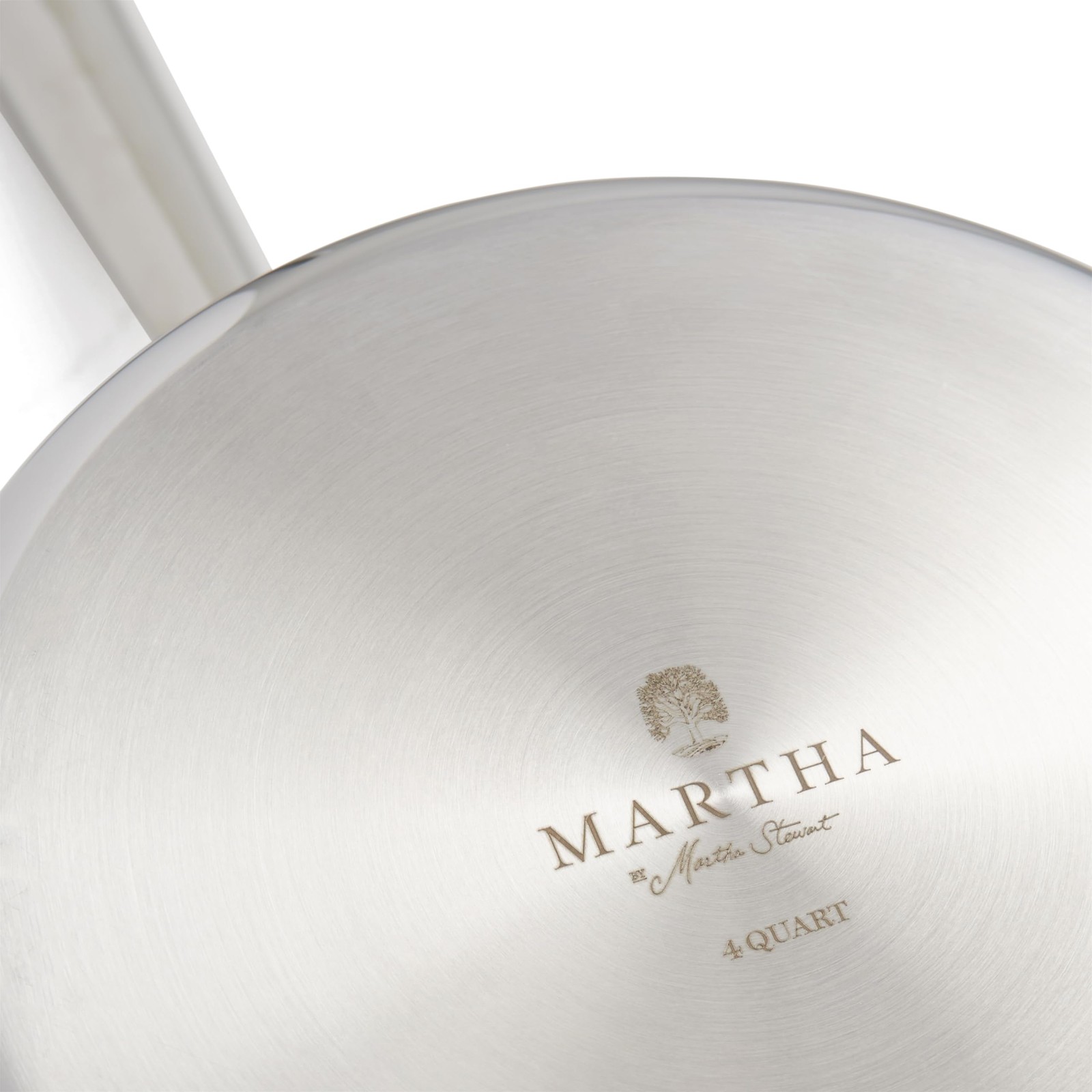 Martha by Martha Stewart 4-Quart Triply Stainless Steel Saucepan with Lid