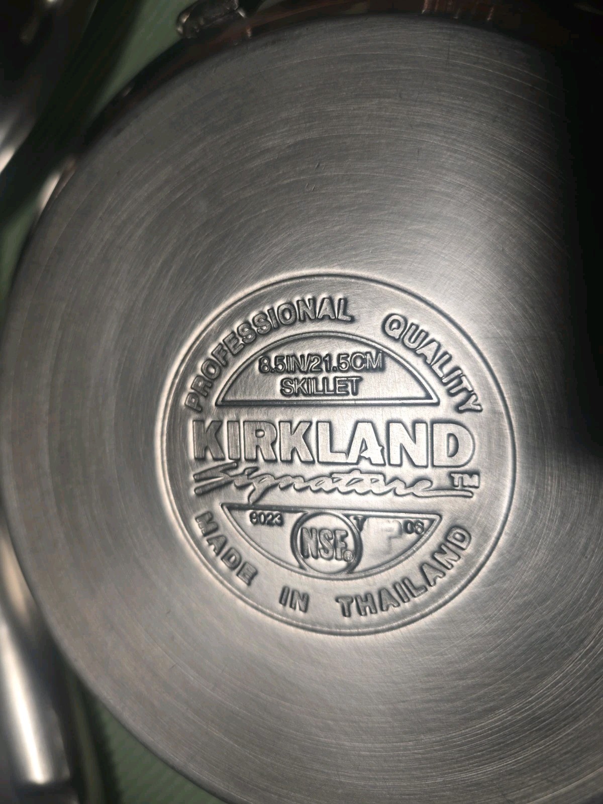 2 Kirkland Signature Cooper Core 10″ 8” Stainless Sauté Pan Skillet, Thailand.