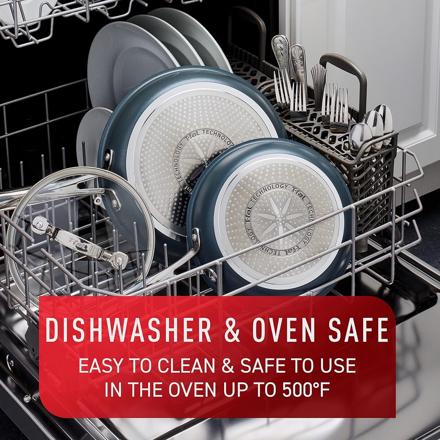 Cookware 5-Quart Induction Safety 500F Cookware Dishwasher Safe Slate